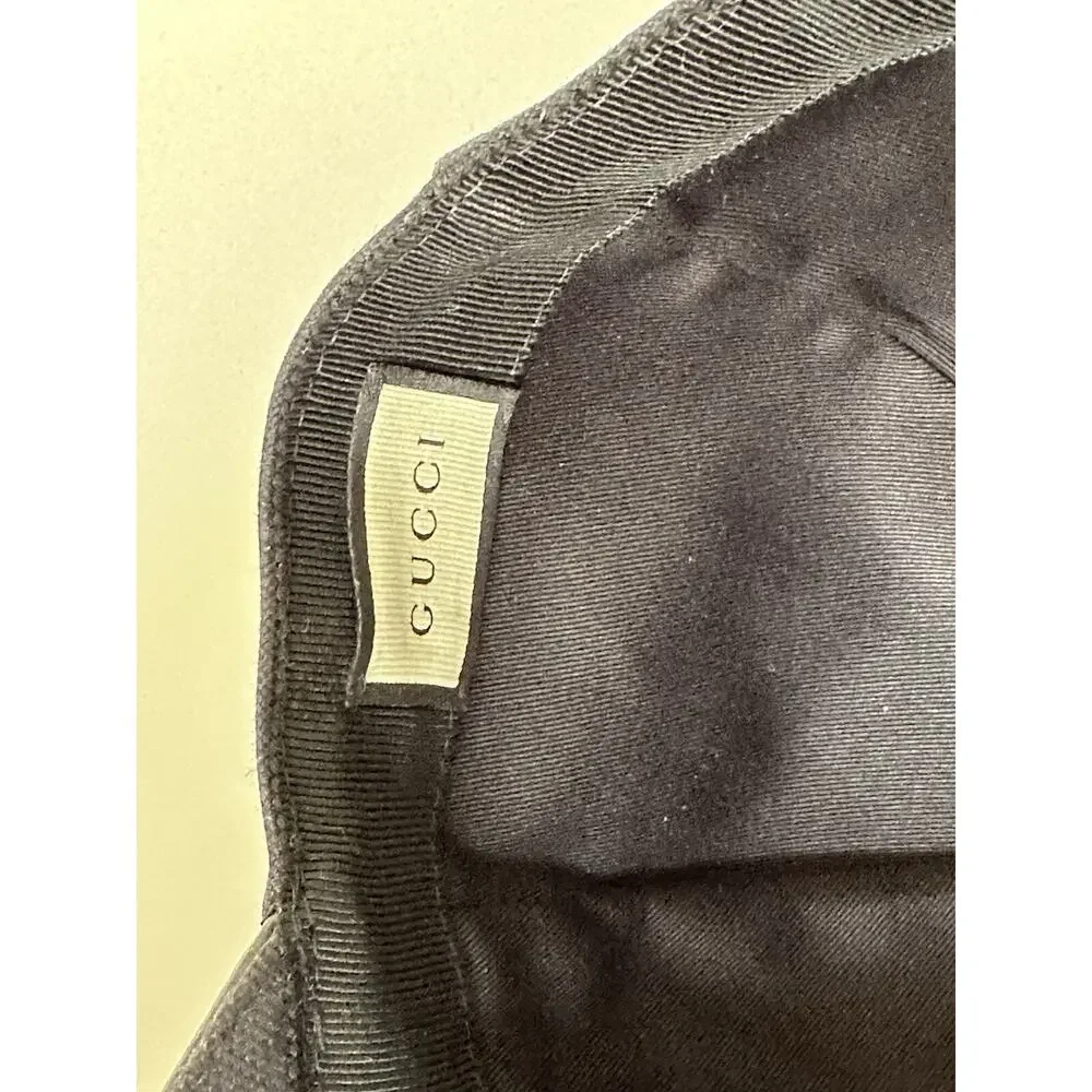 Gucci GG Logo Baseball Cap Hat Cotton Black S (57 cm) Italy 387554 IT NWT